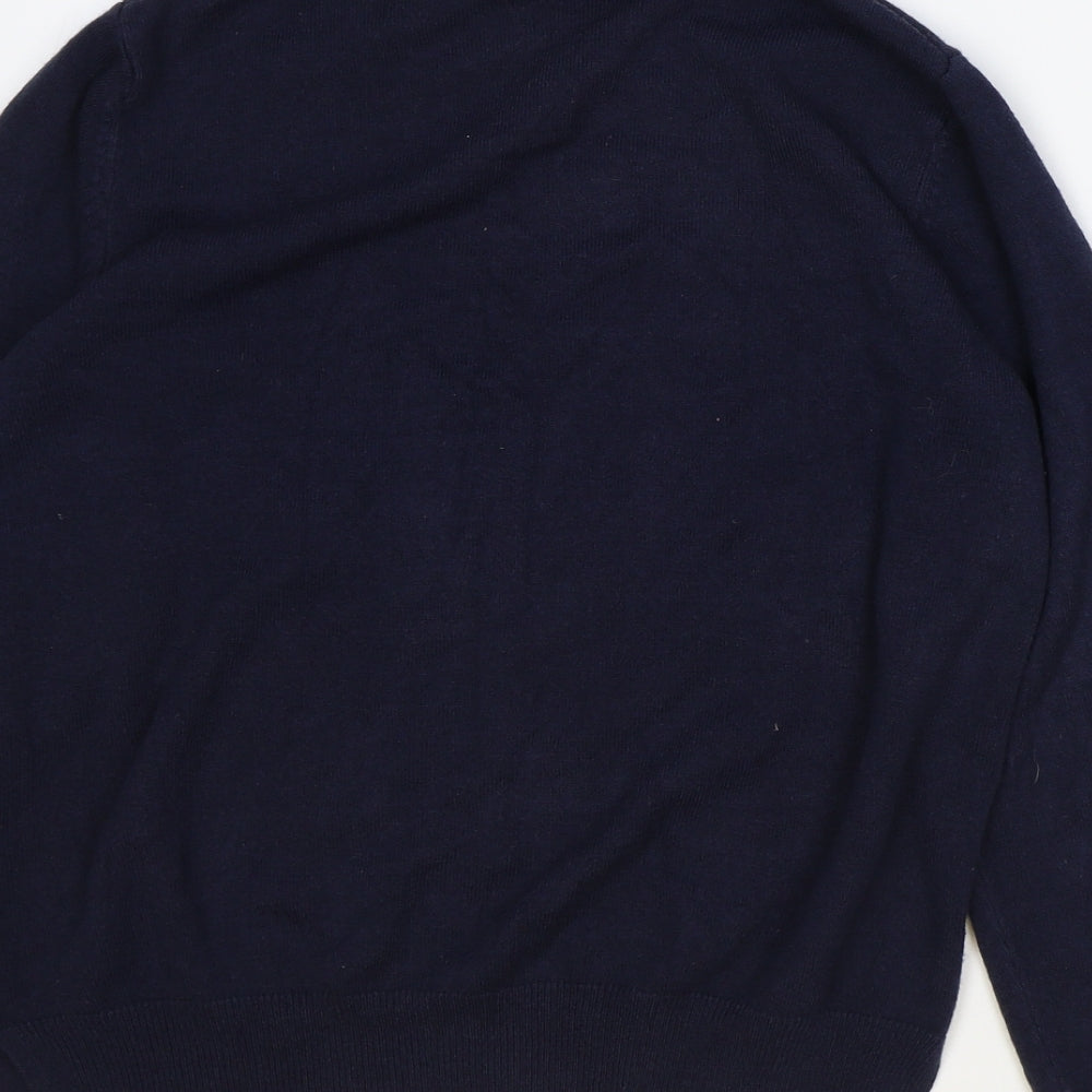 Marks and Spencer Womens Blue Round Neck Acrylic Pullover Jumper Size 14 - Bon