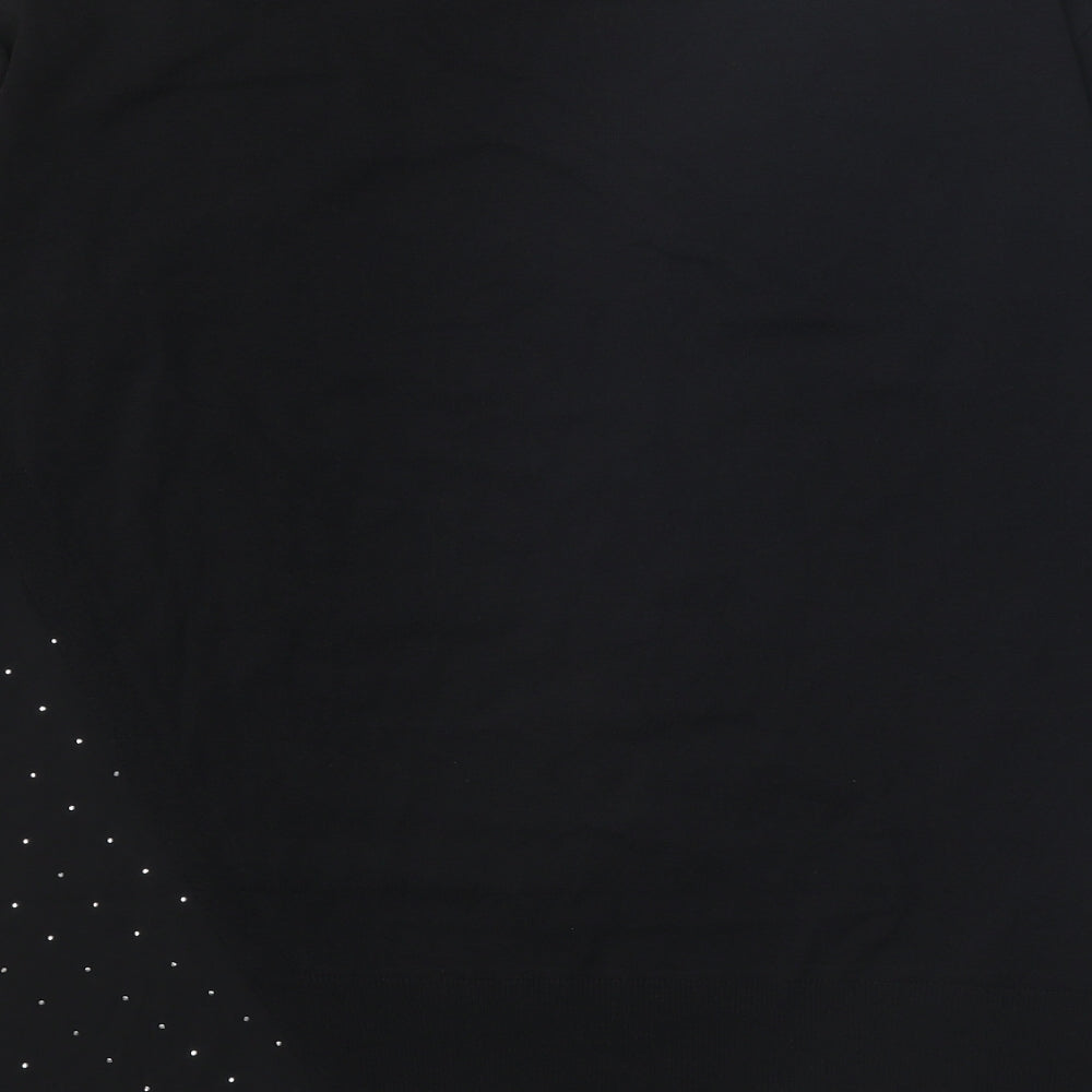 NEXT Womens Black Round Neck Viscose Pullover Jumper Size M
