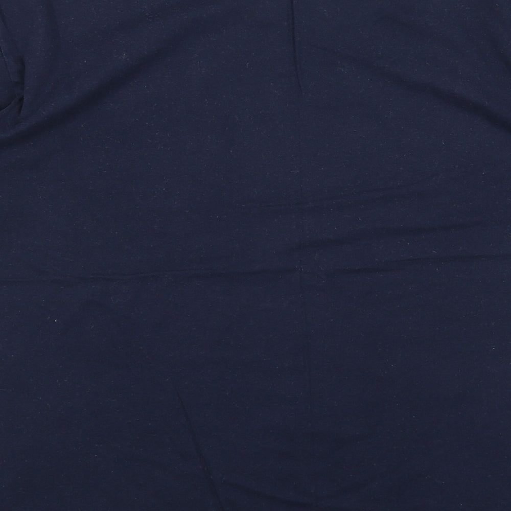 Gildan Womens Blue Cotton Basic T-Shirt Size M Scoop Neck - Lanterns on the Lake