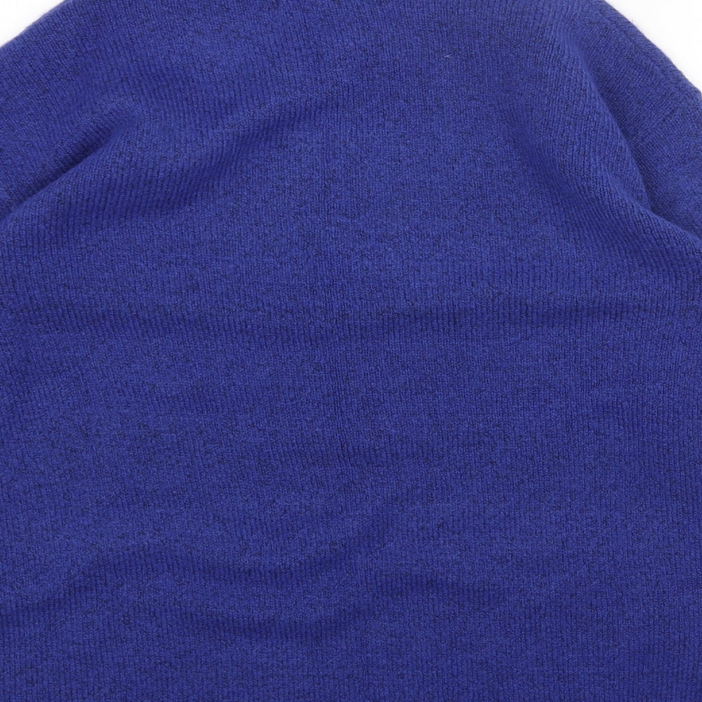 Marks & Spencer Womens Blue Round Neck Acrylic Pullover Jumper Size S