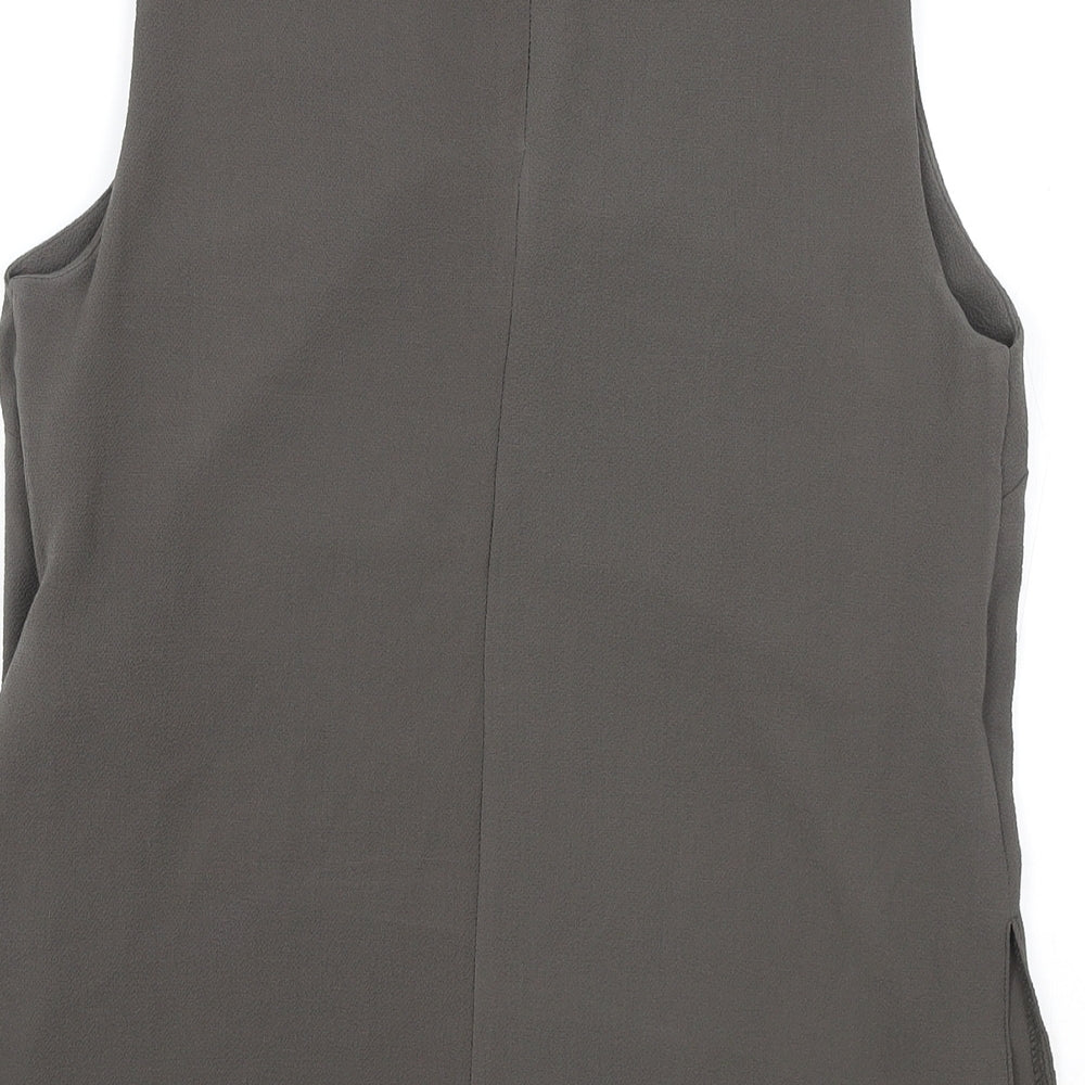 New Look Womens Green Polyester Basic Blouse Size 8 V-Neck