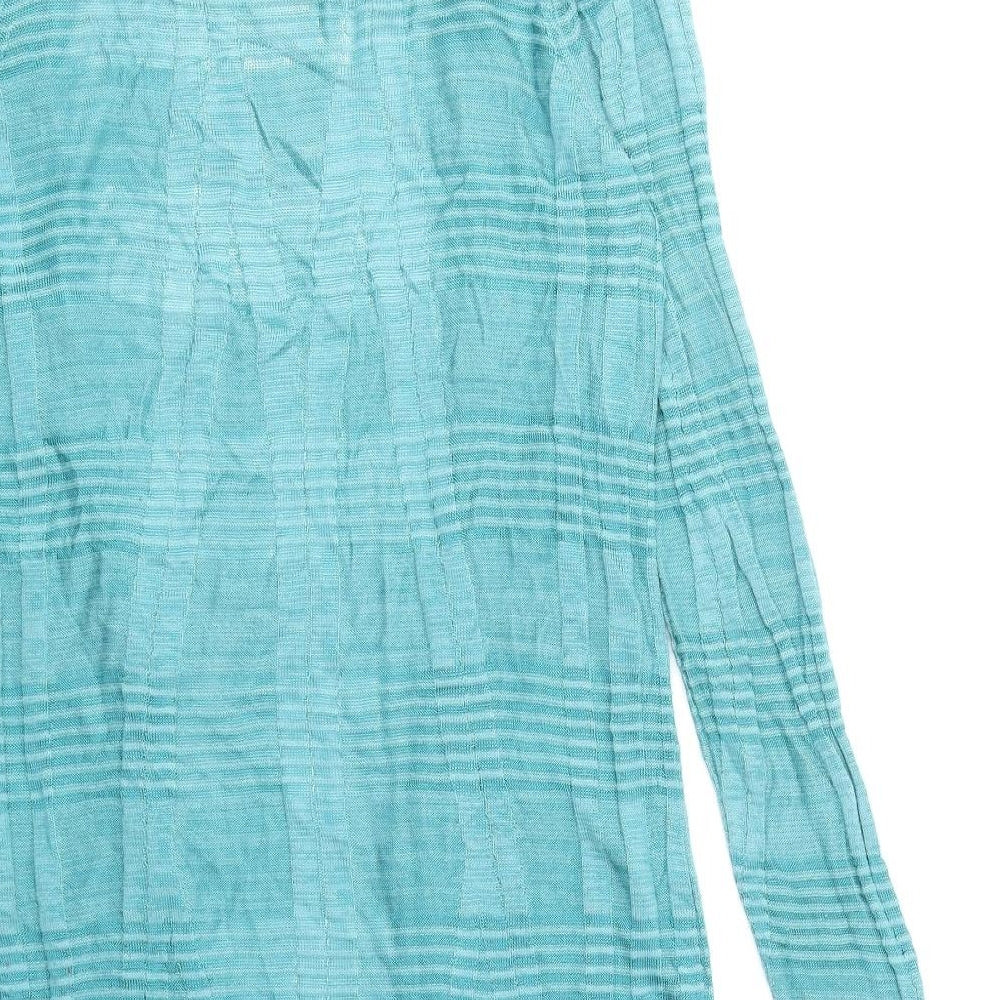 Per Una Womens Blue V-Neck Viscose Cardigan Jumper Size 10