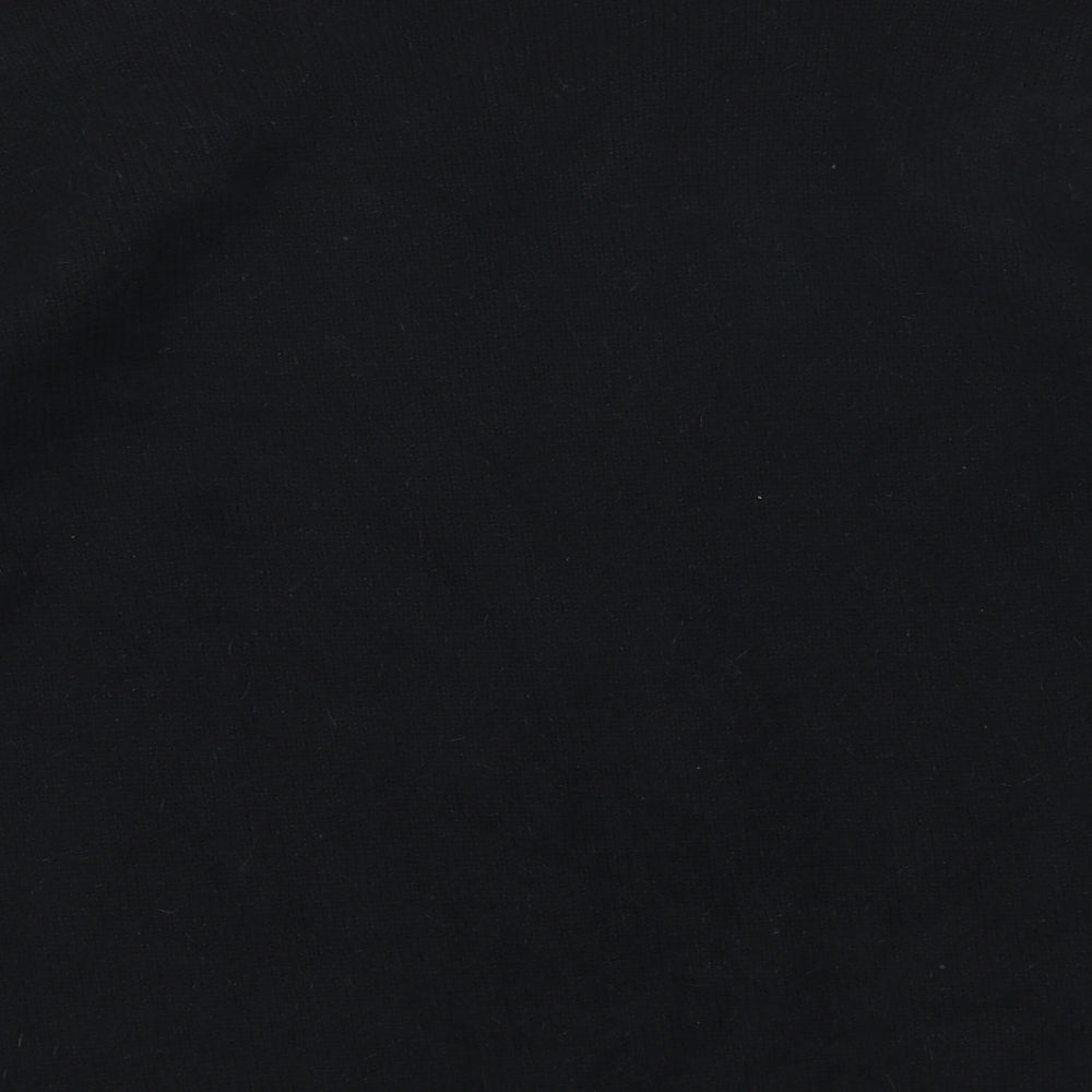 Marks & Spencer Womens Black Round Neck 100% Cotton Pullover Jumper Size 12