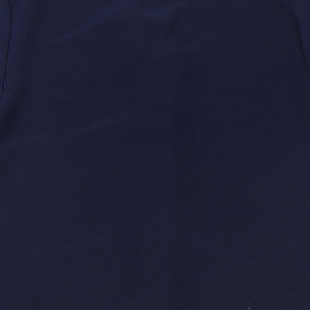 St Michael Womens Blue Polyester Basic Blouse Size 16 Round Neck