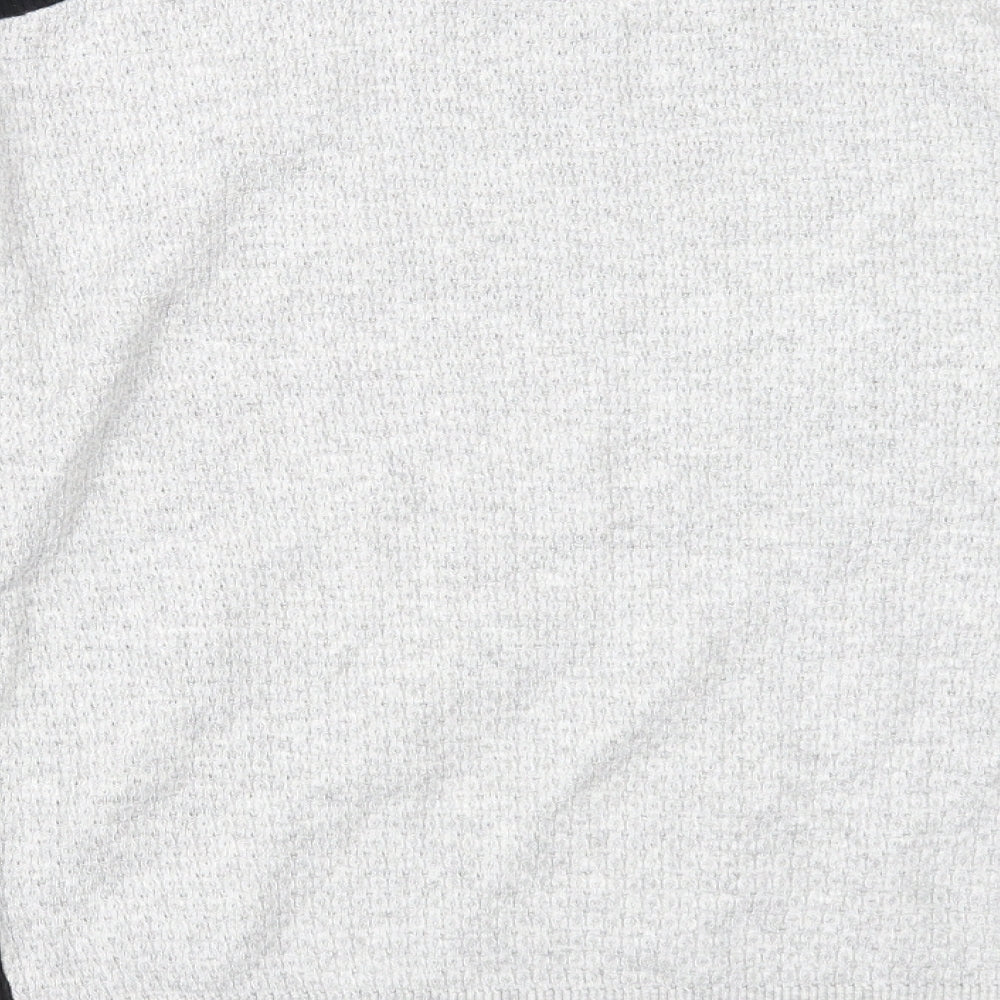 Marks & Spencer Womens Grey Round Neck Viscose Pullover Jumper Size M - Colour Block
