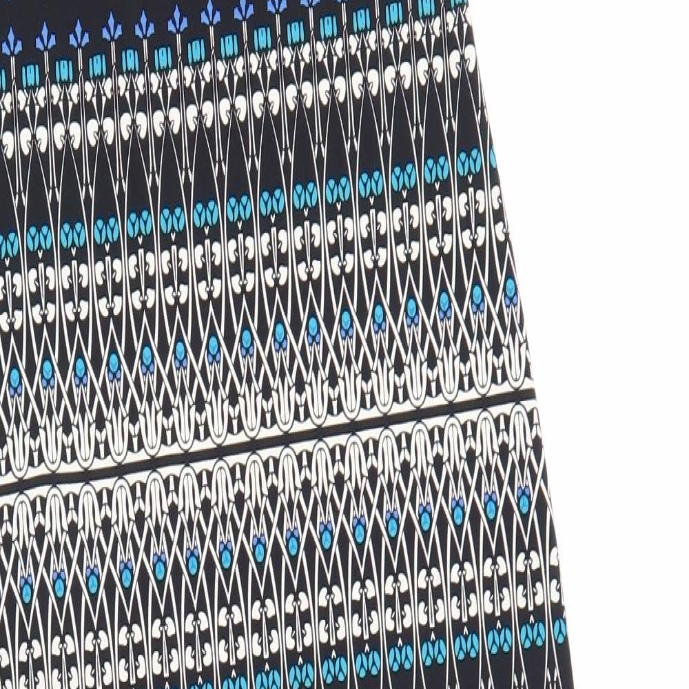 Max Studio Womens Multicoloured Geometric Polyester Tank Dress Size S Scoop Neck Pullover