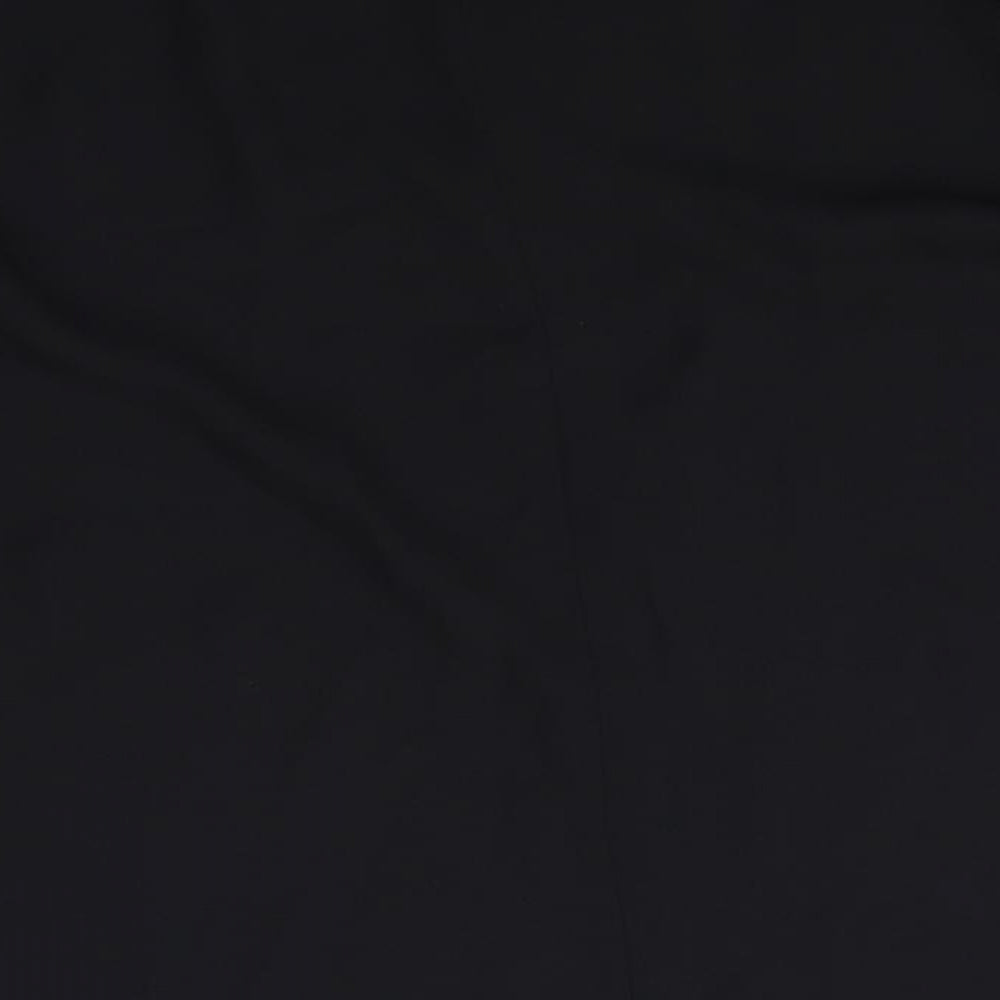 Preworn Womens Black Polyester Basic Blouse Size 18 Round Neck