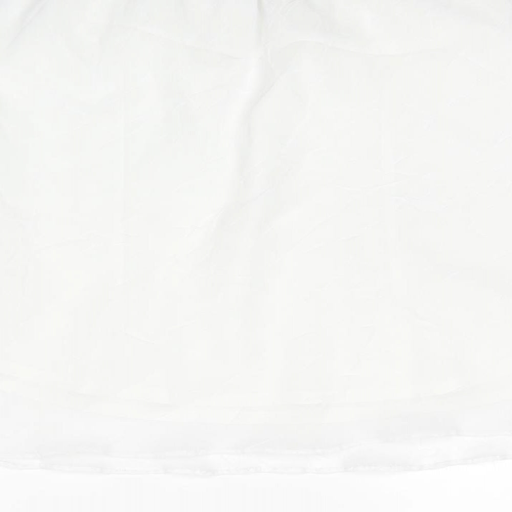 Inspire Womens White Polyester Basic Blouse Size 16 Boat Neck