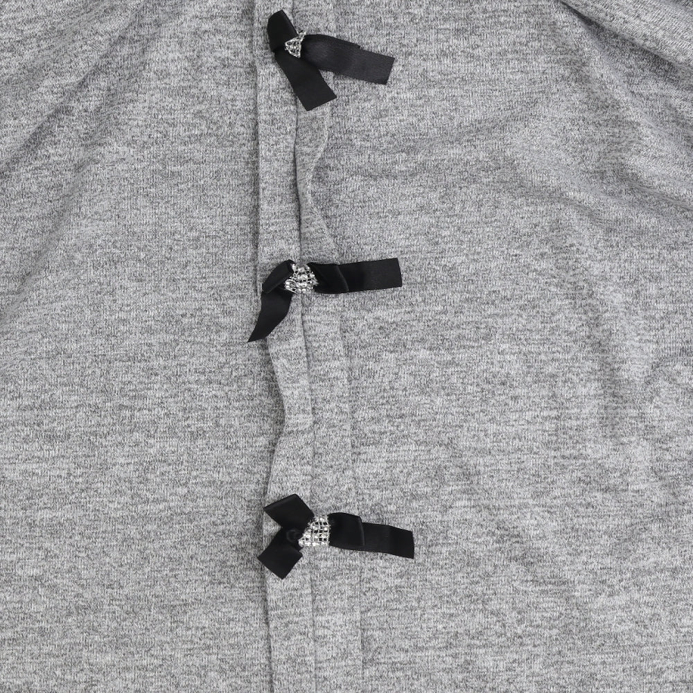 Style Plus Womens Grey Polyester Basic T-Shirt Size S Round Neck