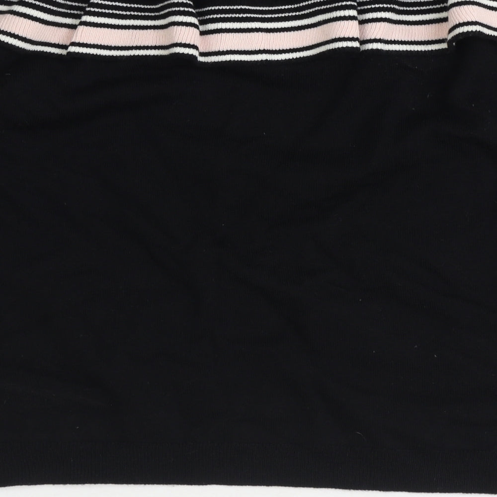 Preworn Womens Black Boat Neck Acrylic Pullover Jumper Size M