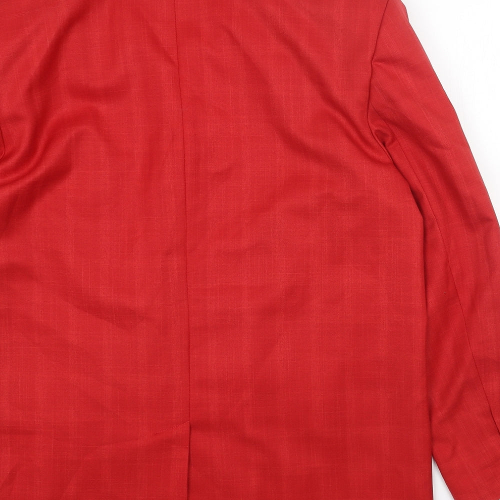 Topshop Womens Red Jacket Blazer Size 12 Button