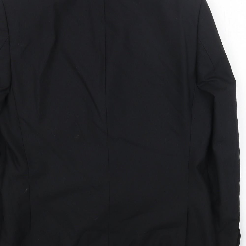 Marks & Spencer Mens Black Wool Jacket Blazer Size 38 Regular