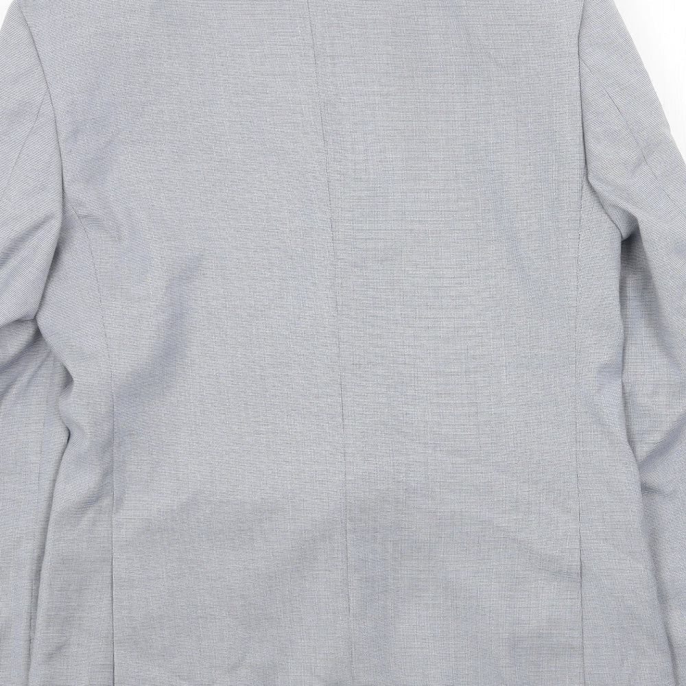 Marks & Spencer Mens Blue Polyester Jacket Blazer Size 36 Regular