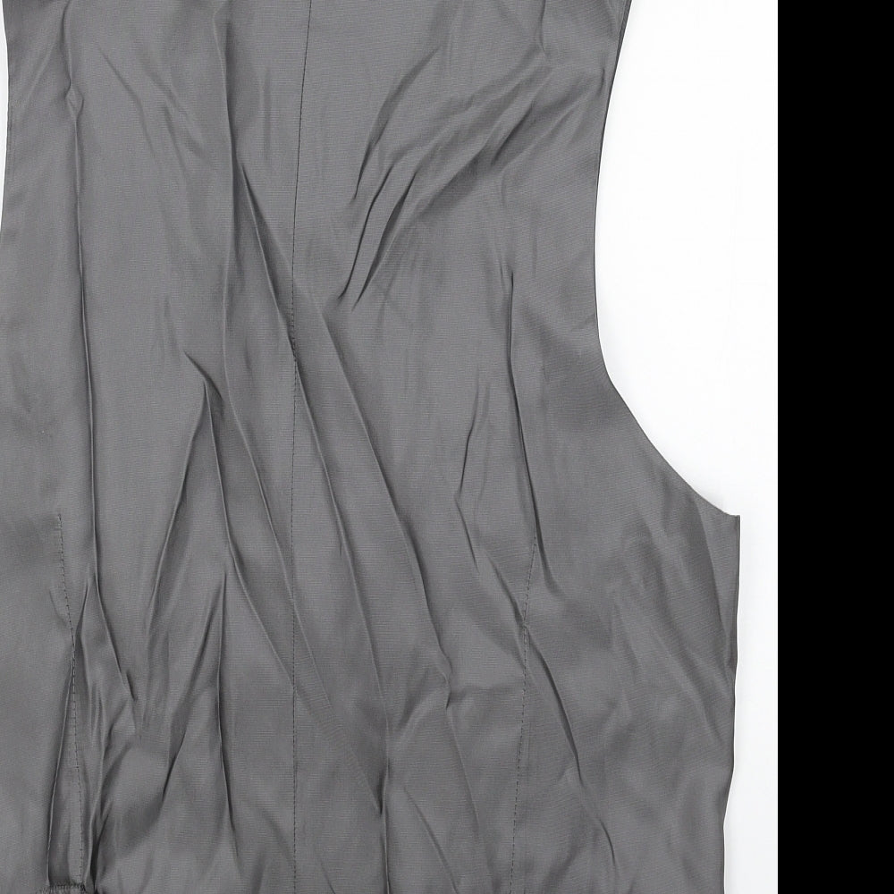 Marks & Spencer Mens Grey Polyester Jacket Suit Waistcoat Size 40 Regular