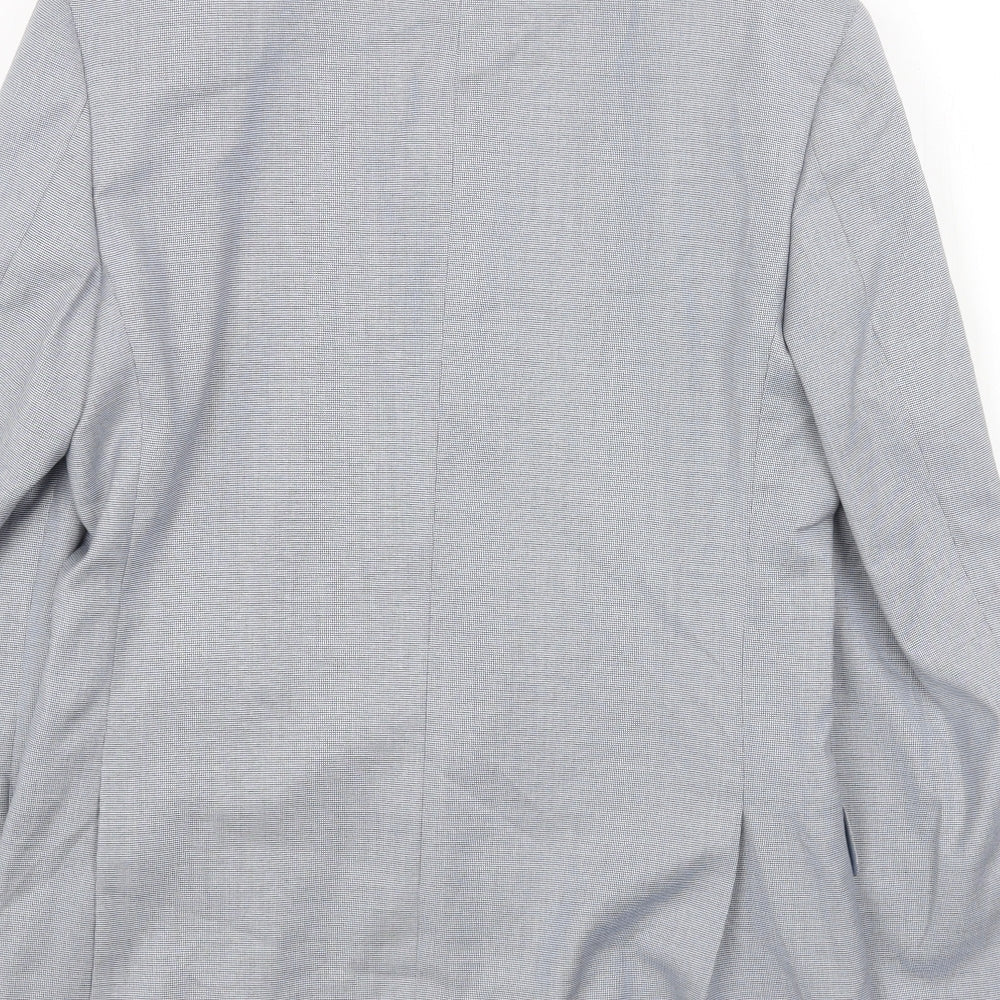 Marks & Spencer Mens Blue Polyester Jacket Blazer Size 36 Regular