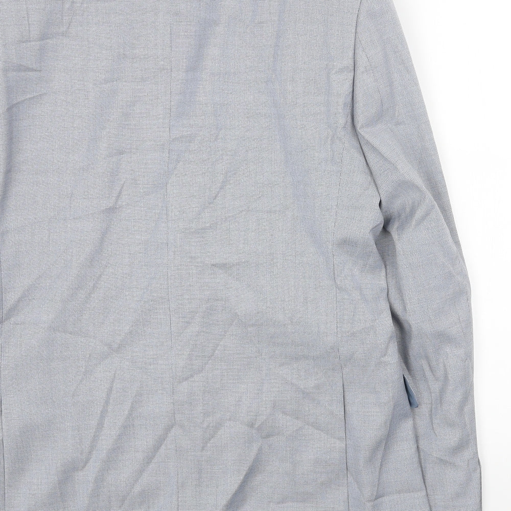 Marks & Spencer Mens Blue Viscose Jacket Blazer Size 38 Regular