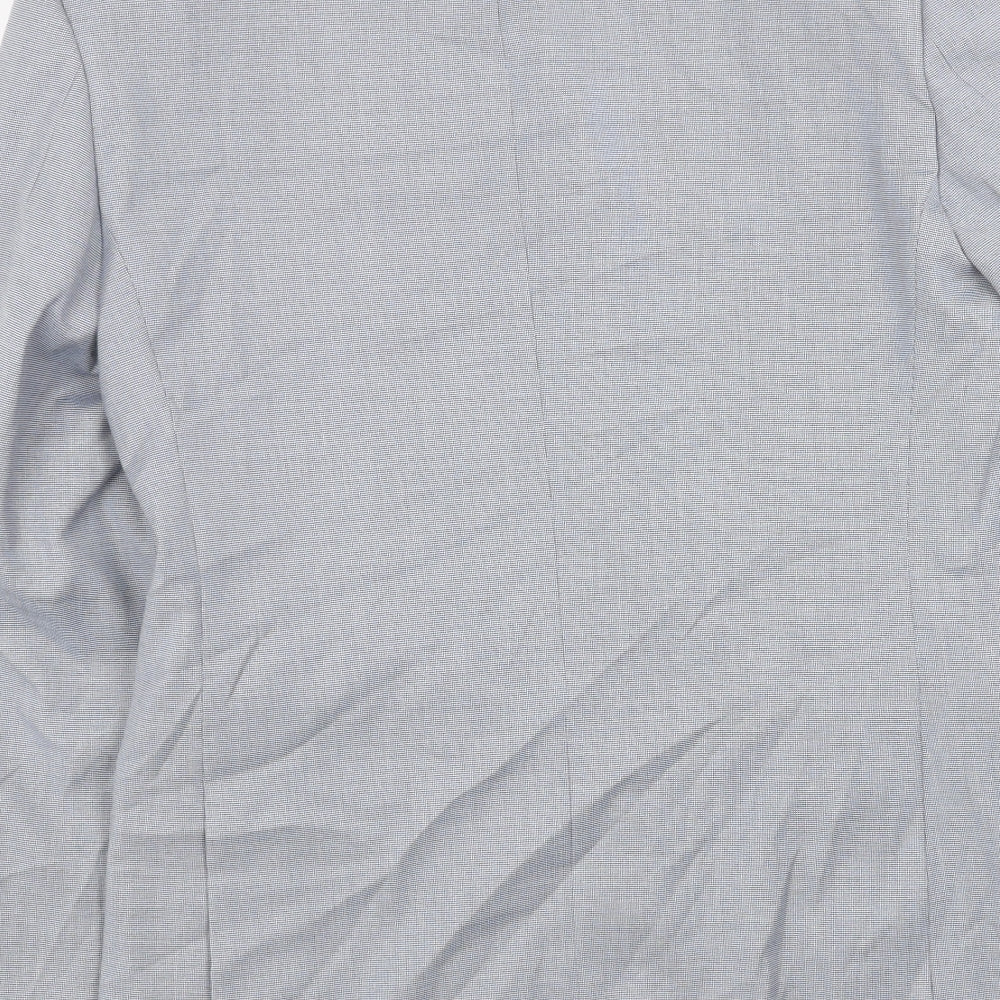 Marks & Spencer Mens Blue Viscose Jacket Blazer Size 38 Regular