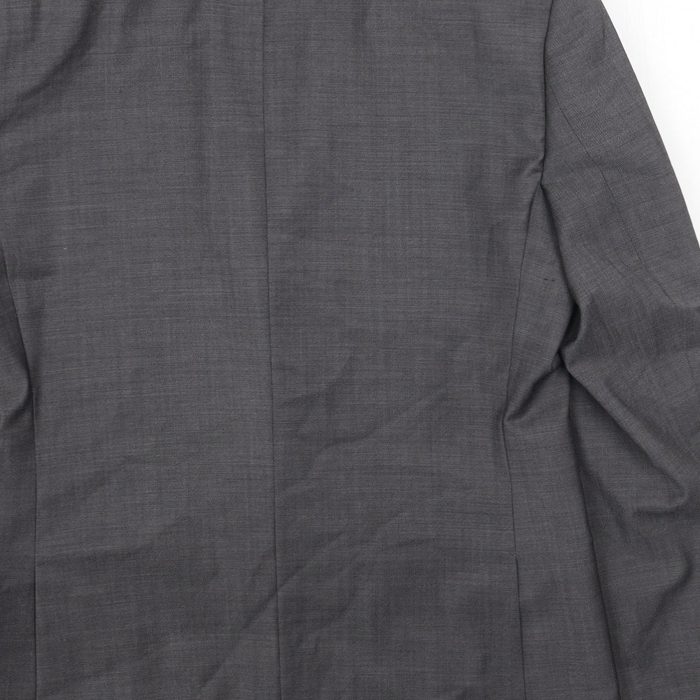 Marks & Spencer Mens Grey Viscose Jacket Blazer Size 38 Regular