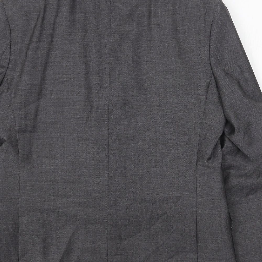 Marks & Spencer Mens Grey Viscose Jacket Blazer Size 38 Regular