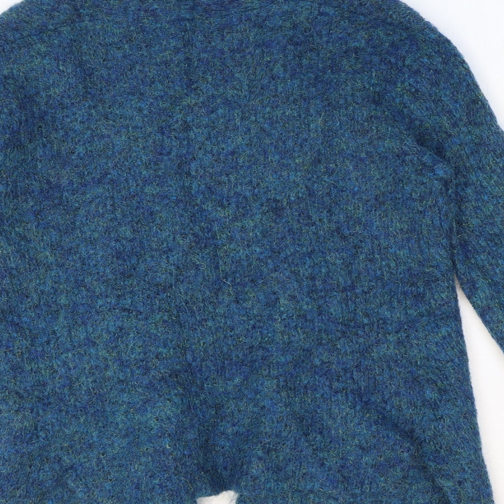 YERSE Womens Blue V-Neck Polyamide Cardigan Jumper Size L