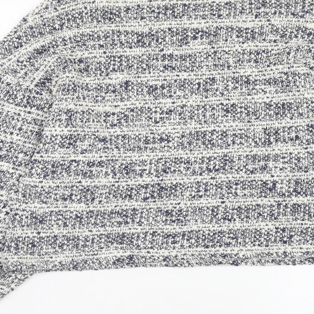 New Look Womens Blue Round Neck Cotton Pullover Jumper Size S