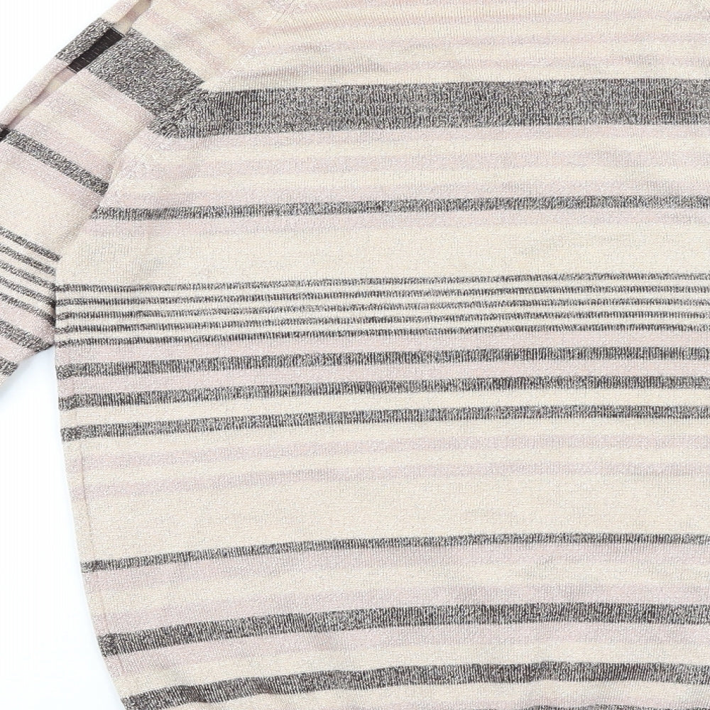 NEXT Womens Multicoloured Boat Neck Striped Chlorofibre Pullover Jumper Size 8