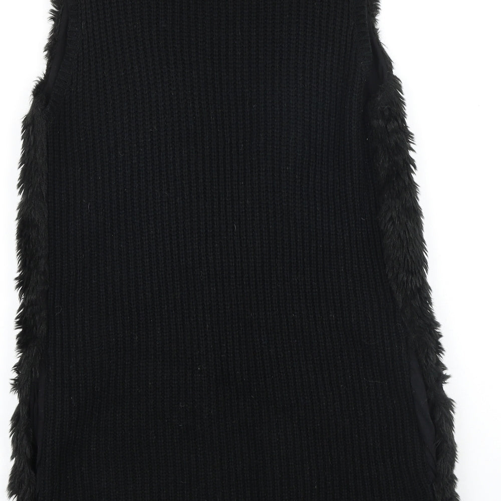 Stradivarius Womens Black Gilet Coat Size S