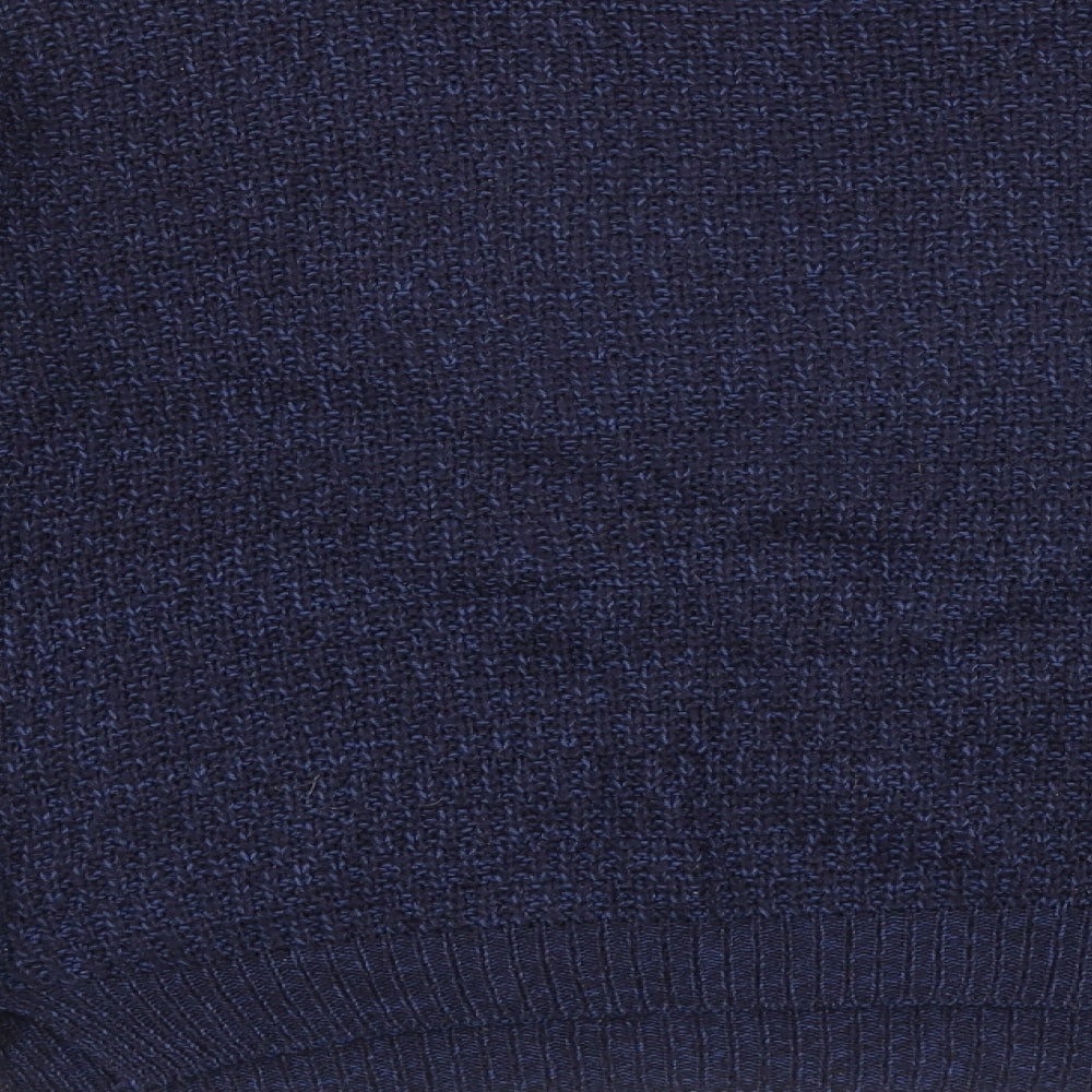 New Look Womens Black Round Neck Acrylic Pullover Jumper Size 8