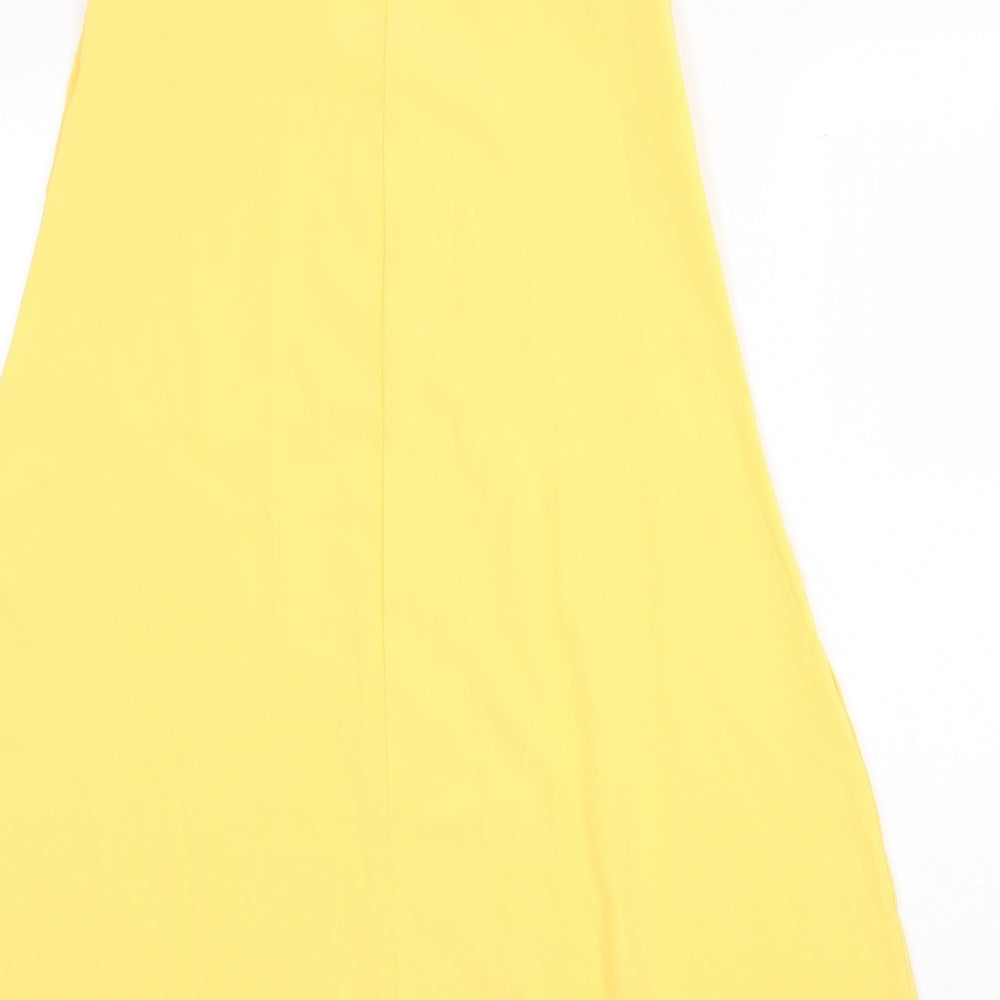 Preworn Womens Yellow Polyester A-Line Size S Scoop Neck Pullover