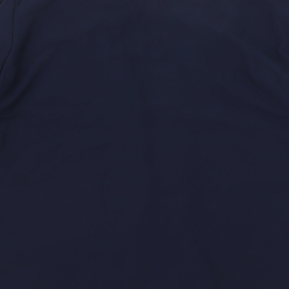 Apricot Womens Blue Polyester Basic Blouse Size S Round Neck - Lace Detail