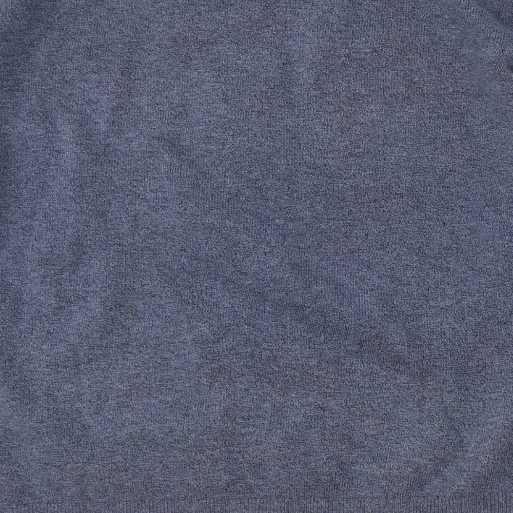 Marks and Spencer Womens Blue Round Neck Polyester Pullover Jumper Size M
