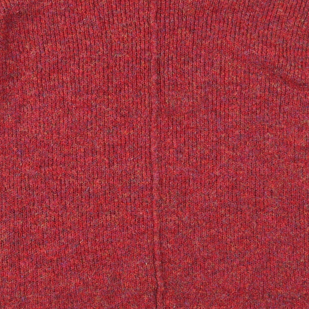 Marks & Spencer Womens Red Boat Neck Polyester Pullover Jumper Size M