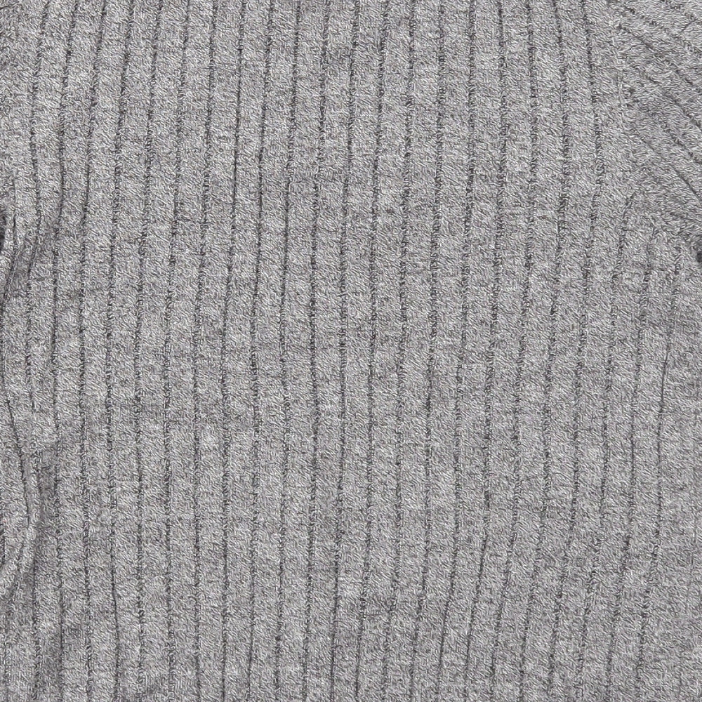 Marks & Spencer Womens Grey Round Neck Viscose Pullover Jumper Size 12