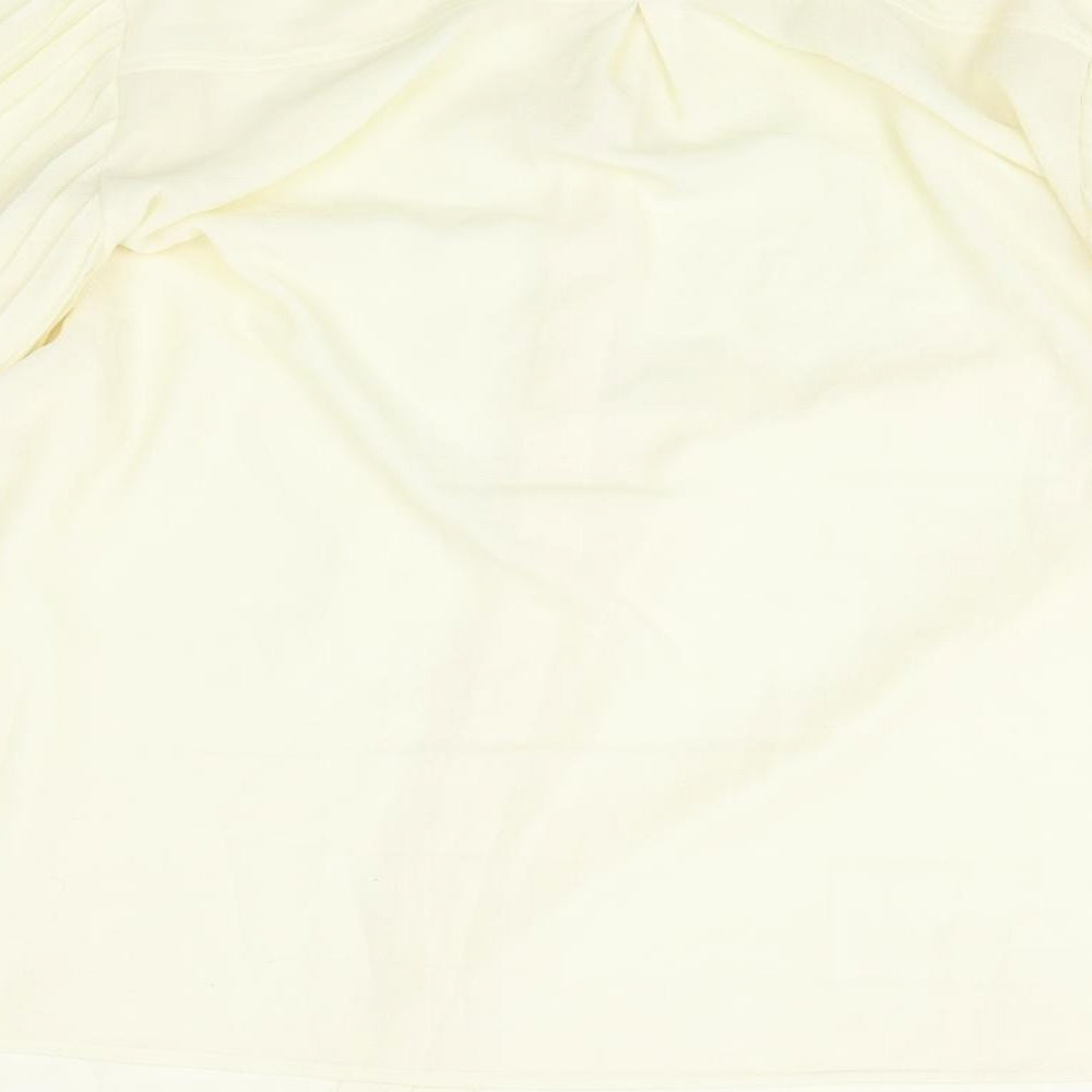 Marks & Spencer Womens Yellow Polyester Basic Button-Up Size 16 Collared