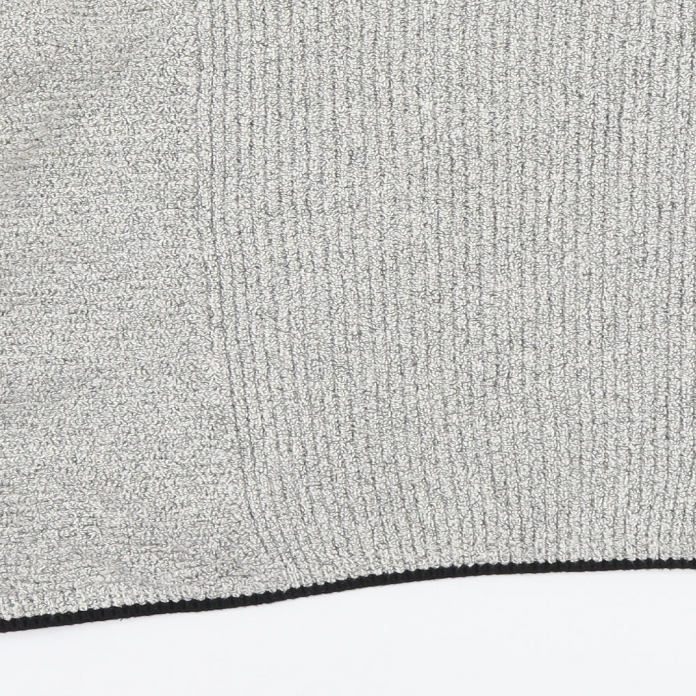 Topshop Womens Grey Round Neck Acrylic Pullover Jumper Size 10