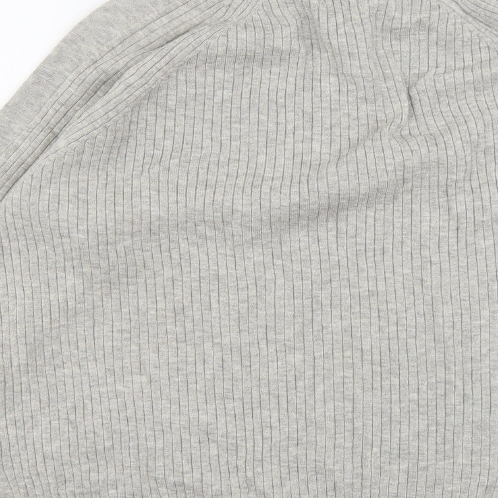 Marks & Spencer Womens Grey High Neck Viscose Pullover Jumper Size M