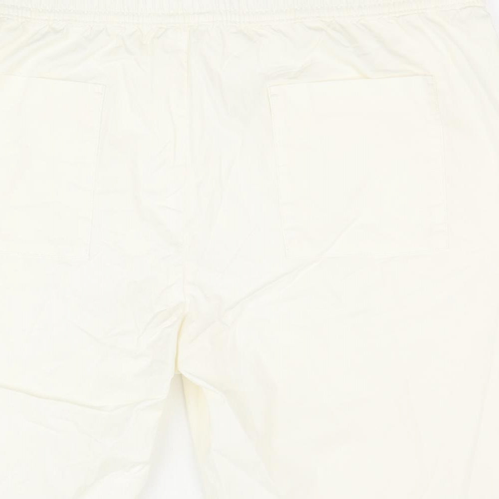 Marks & Spencer Womens Ivory Cotton Chino Shorts Size 2XL Regular Pull On