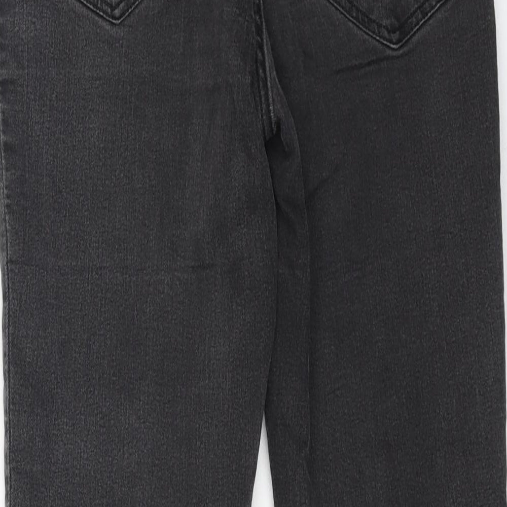 Mango Womens Black Cotton Skinny Jeans Size 6 L26 in Regular Button