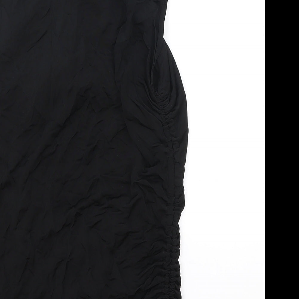 H&M Womens Black Polyester Tunic Tank Size S Round Neck