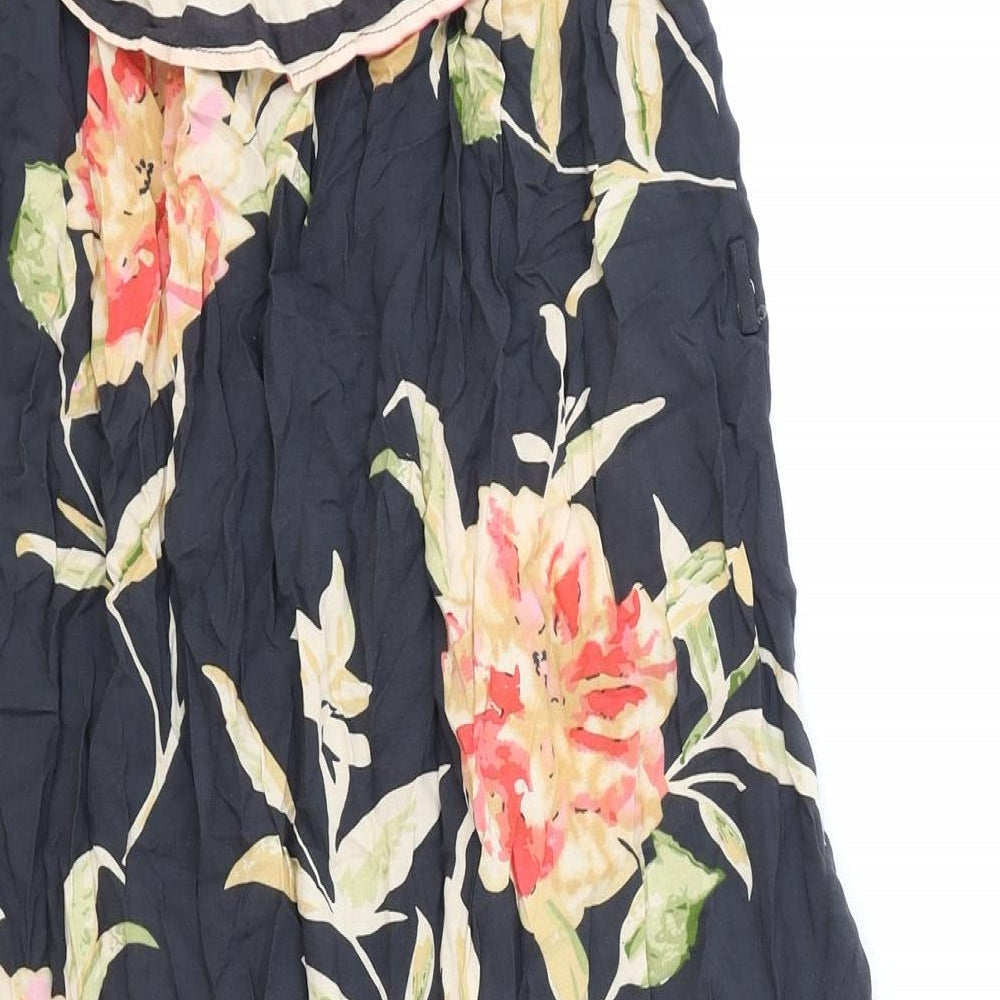 Atmosphere Womens Black Floral Polyester Shift Size 12 Off the Shoulder Pullover