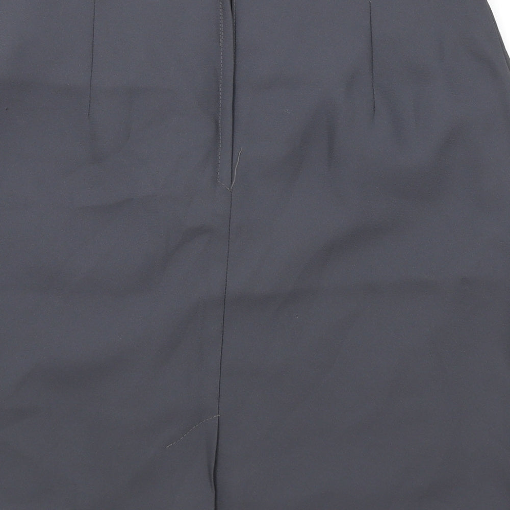 Beechers Brook Womens Grey Polyester Straight & Pencil Skirt Size 12 Zip