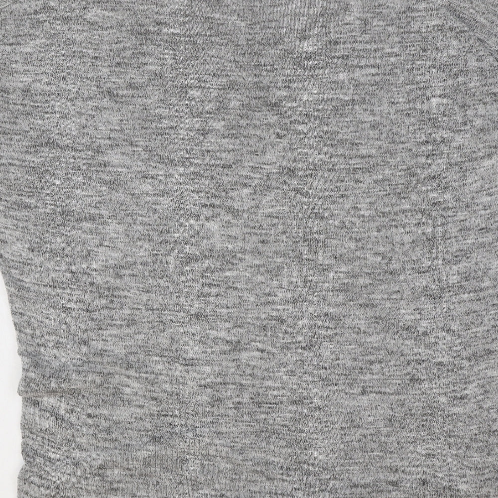 New Look Womens Grey Round Neck Viscose Pullover Jumper Size S