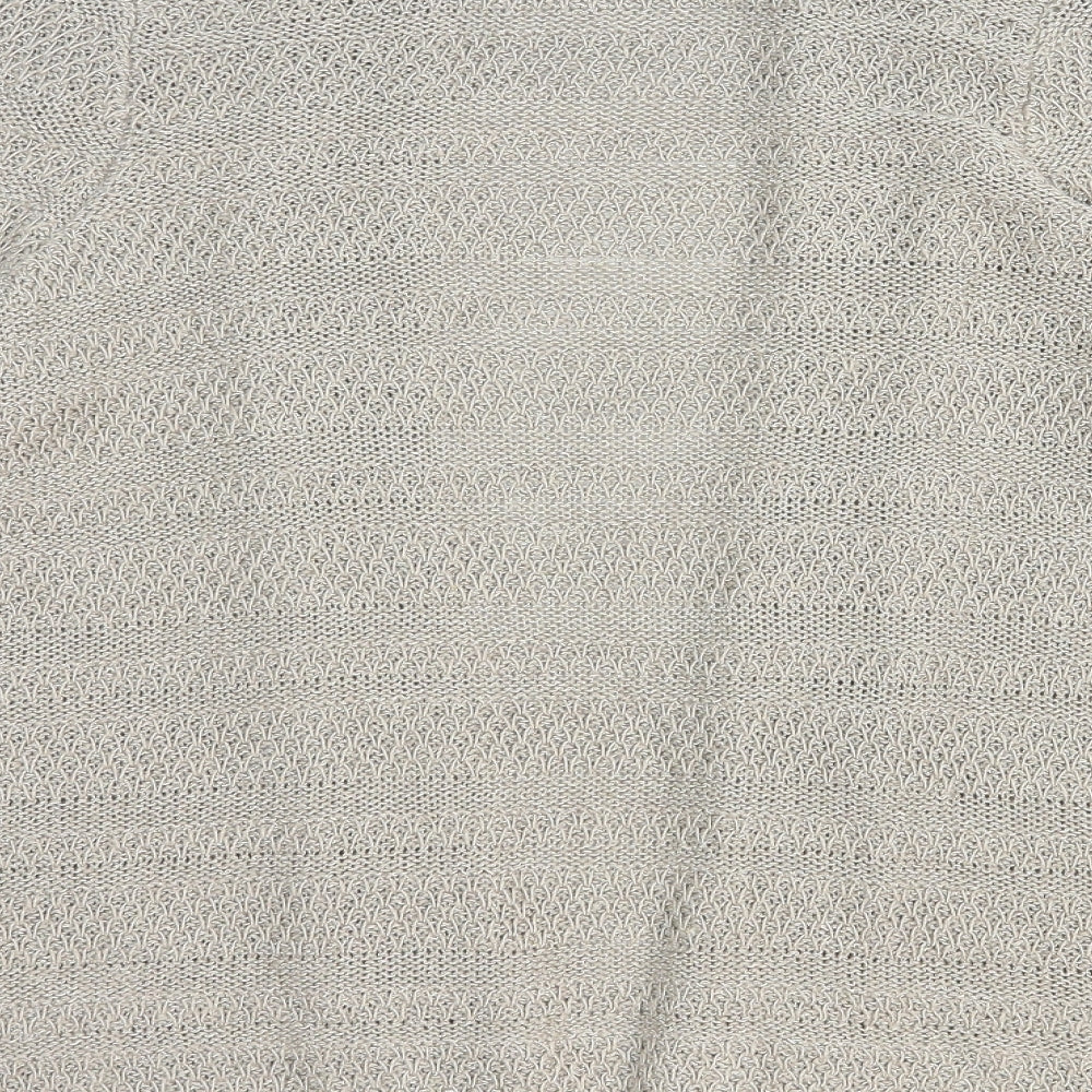Marks & Spencer Womens Brown V-Neck Acrylic Cardigan Jumper Size 14