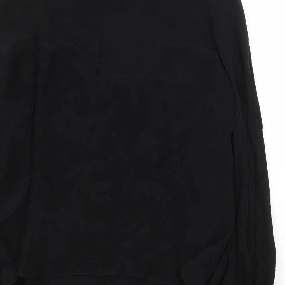 Zara Womens Black Viscose Basic Blouse Size S Round Neck