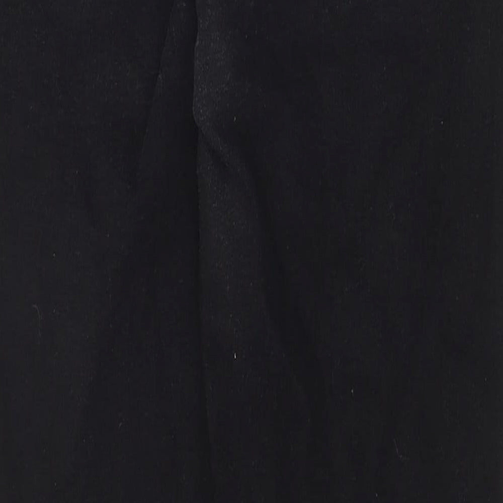 Marks & Spencer Womens Black Cotton Skinny Jeans Size 12 Regular Zip