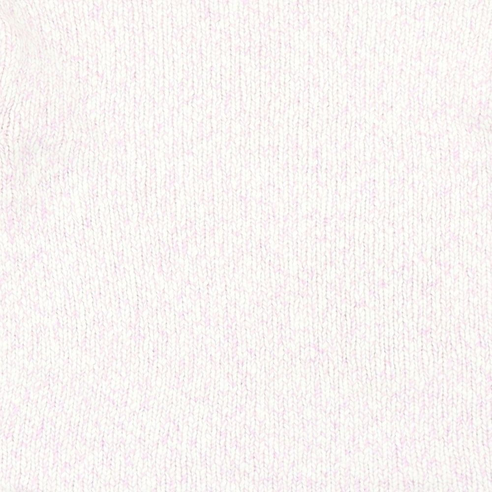 Marks & Spencer Womens Purple Round Neck Polyester Pullover Jumper Size S
