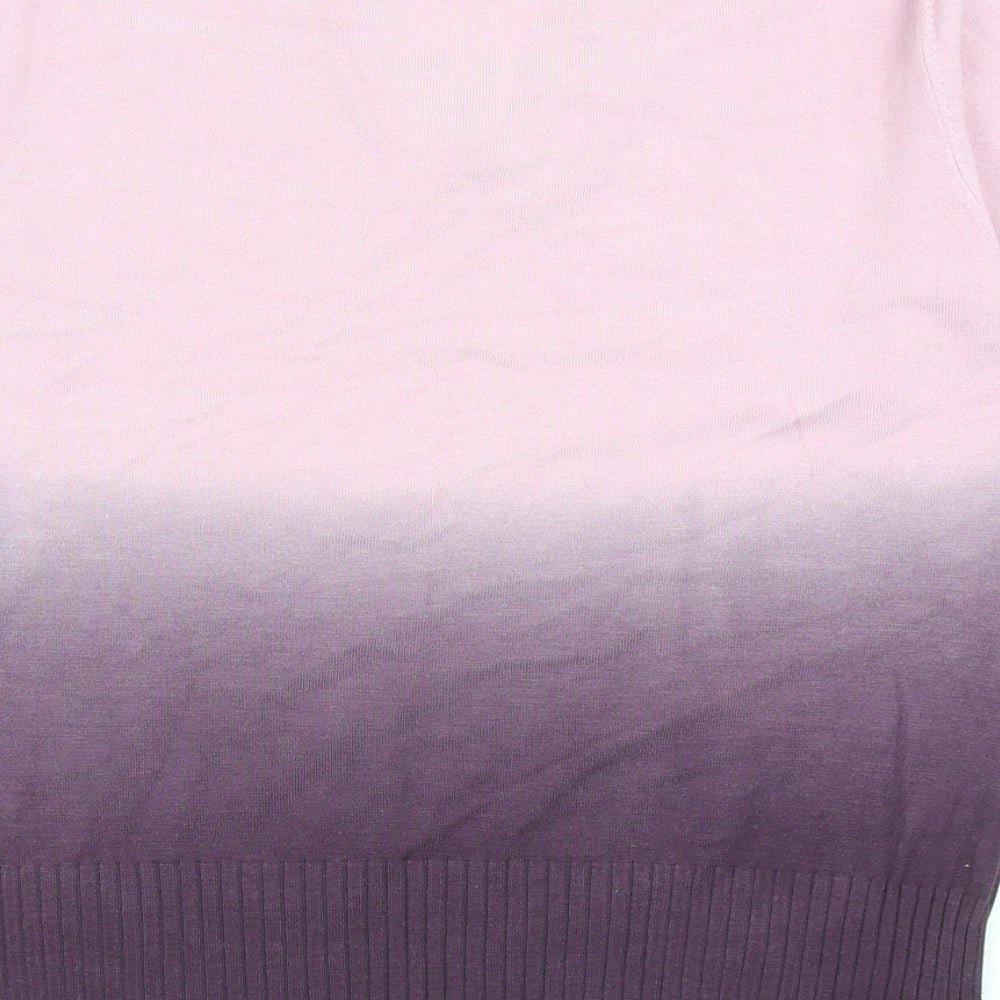 Gerry Weber Womens Purple V-Neck Viscose Pullover Jumper Size 14