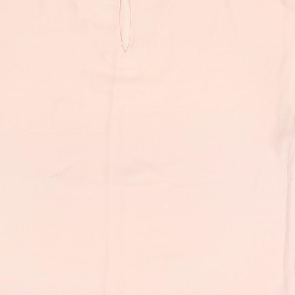 NEXT Womens Pink Polyester Basic Blouse Size 12 Round Neck