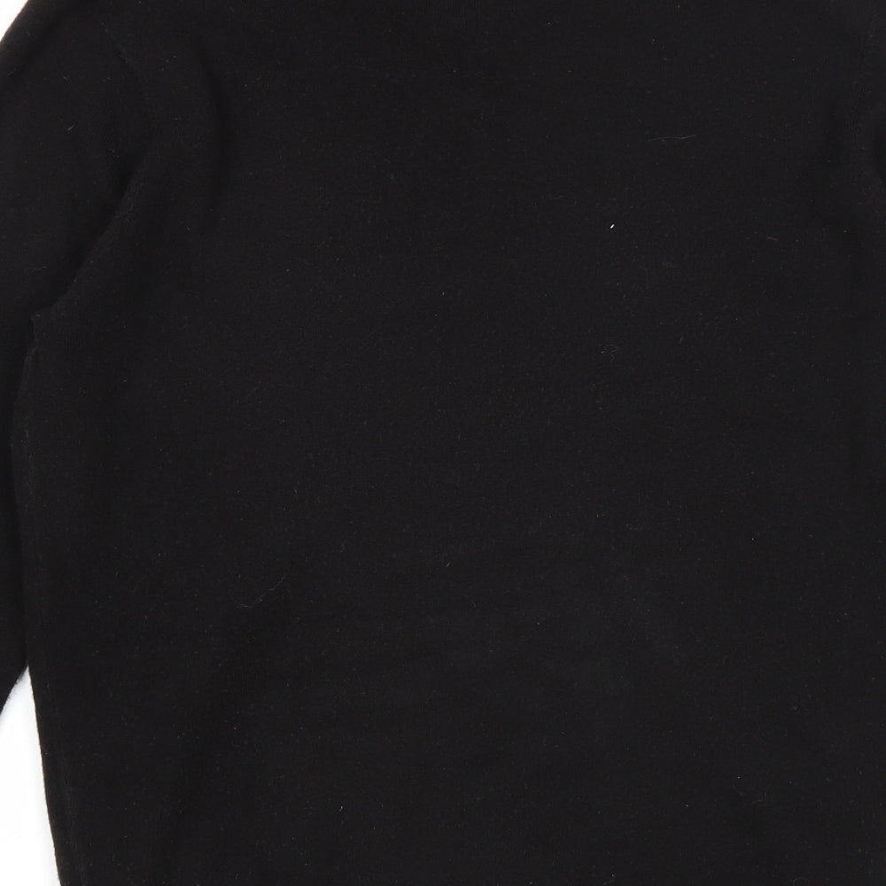 Debenhams Womens Black V-Neck Acrylic Pullover Jumper Size S