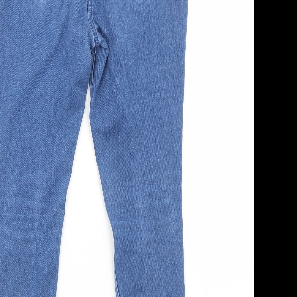 Marks & Spencer Womens Blue Cotton Skinny Jeans Size 10 Regular